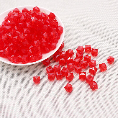 500g ručne korálkované DIY diamantové korálky tkané z gypsofily 10mm priehľadné štvorcové korálky tkané akrylové korálky voľné korálky na remeslá