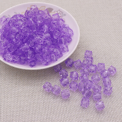 500g ručne korálkované DIY diamantové korálky tkané z gypsofily 10mm priehľadné štvorcové korálky tkané akrylové korálky voľné korálky na remeslá