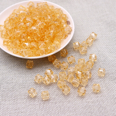 500g ručne korálkované DIY diamantové korálky tkané z gypsofily 10mm priehľadné štvorcové korálky tkané akrylové korálky voľné korálky na remeslá