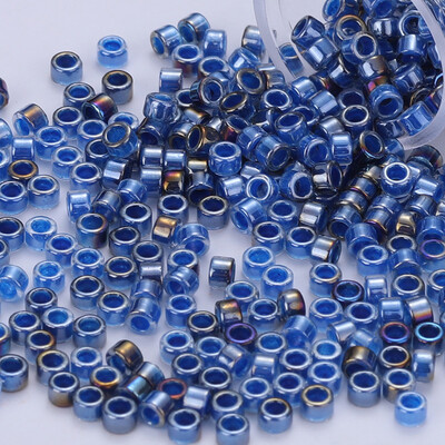 600 kusov 2,5 mm japonských kvalitných sklenených korálok pre natívnu korálkovú prácu, 10 gramov/vrecko, vodeodolné, pozlátené sklenené korálky