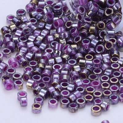 600 kusov 2,5 mm japonských kvalitných sklenených korálok pre natívnu korálkovú prácu, 10 gramov/vrecko, vodeodolné, pozlátené sklenené korálky