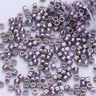 600 kusov 2,5 mm japonských kvalitných sklenených korálok pre natívnu korálkovú prácu, 10 gramov/vrecko, vodeodolné, pozlátené sklenené korálky