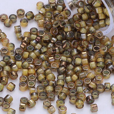 600 kusov 2,5 mm japonských kvalitných sklenených korálok pre natívnu korálkovú prácu, 10 gramov/vrecko, vodeodolné, pozlátené sklenené korálky