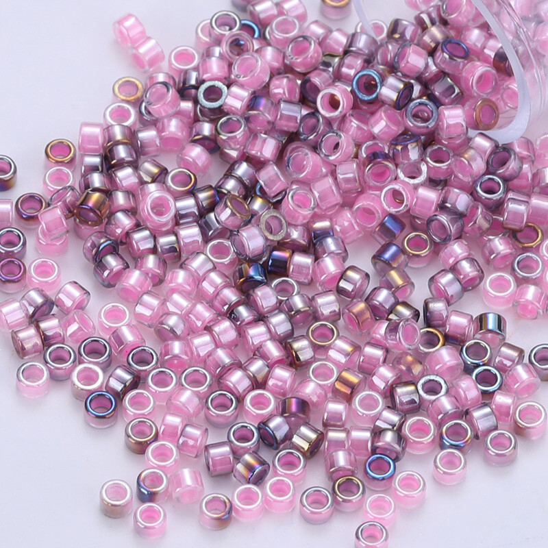 600 kusov 2,5 mm japonských kvalitných sklenených korálok pre natívnu korálkovú prácu, 10 gramov/vrecko, vodeodolné, pozlátené sklenené korálky