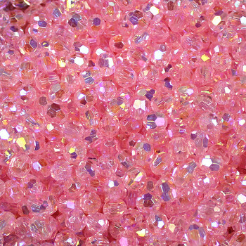 6/8/10MM 300/500Pcs AB Pink Clear Acrylic Faceted Beads for Handmade Jewelry κολιέ/Σκουλαρίκια DIY Κατασκευή/Αξεσουάρ κοσμημάτων