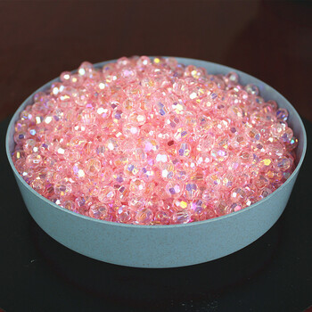 6/8/10MM 300/500Pcs AB Pink Clear Acrylic Faceted Beads for Handmade Jewelry κολιέ/Σκουλαρίκια DIY Κατασκευή/Αξεσουάρ κοσμημάτων