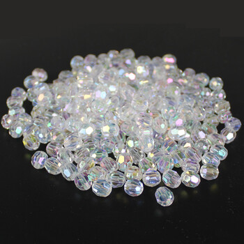 6/8/10MM 300/500Pcs AB Pink Clear Acrylic Faceted Beads for Handmade Jewelry κολιέ/Σκουλαρίκια DIY Κατασκευή/Αξεσουάρ κοσμημάτων