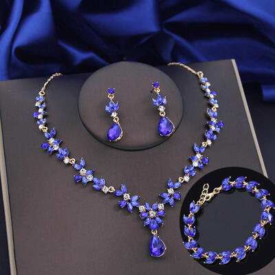 Seturi de bijuterii verde lime de 3 buc pentru femei, cercei de modă, brățări, set de colier, pentru bal, nuntă, accesorii de bijuterii