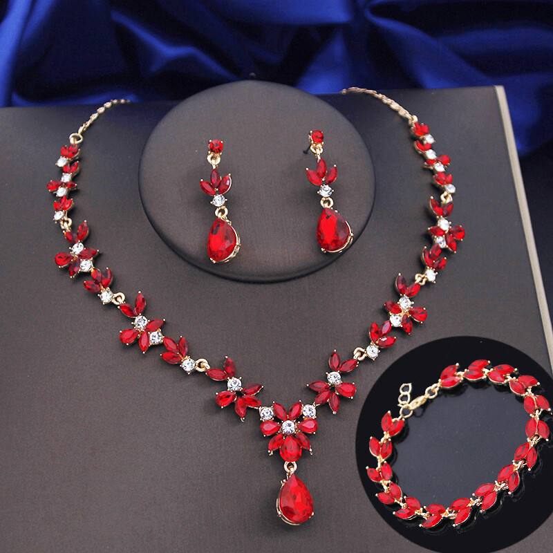 Seturi de bijuterii verde lime de 3 buc pentru femei, cercei de modă, brățări, set de colier, pentru bal, nuntă, accesorii de bijuterii