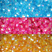 Mărgele rotunde de 8 mm cu 32 fațete Mărgele din rășină transparentă cu fațete Mărgele distanțatoare libere pentru realizarea de bijuterii Colier brățară cu ac