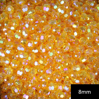 Mărgele rotunde de 8 mm cu 32 fațete Mărgele din rășină transparentă cu fațete Mărgele distanțatoare libere pentru realizarea de bijuterii Colier brățară cu ac