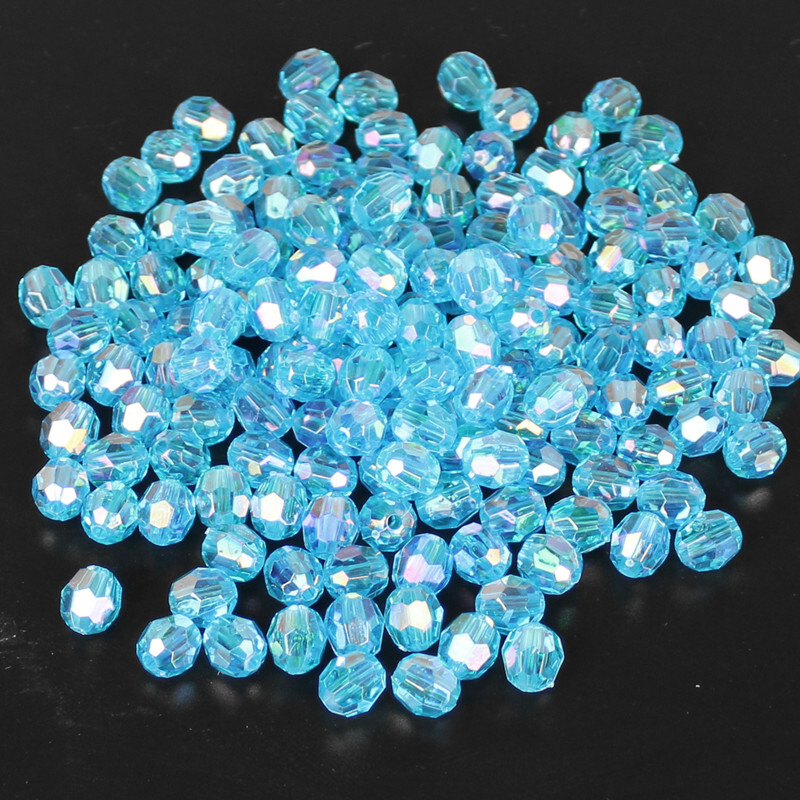 Mărgele rotunde de 8 mm cu 32 fațete Mărgele din rășină transparentă cu fațete Mărgele distanțatoare libere pentru realizarea de bijuterii Colier brățară cu ac