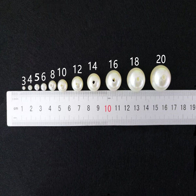 3-20mm dvojitý otvor čisto biela sivobiela imitácia perál voľné korálky DIY korálková dekorácia náušnice vrecko korálková práca s korálkami
