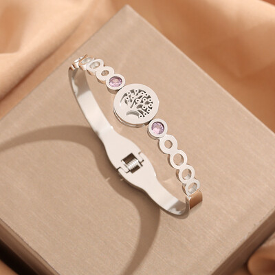 Luksuzna narukvica od korejskog cvijeća od titanijskog čelika, modni lagani luksuzni narukvica za žene, široka narukvica za Valentinovo