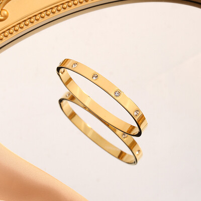 Luksuzna narukvica od korejskog cvijeća od titanijskog čelika, modni lagani luksuzni narukvica za žene, široka narukvica za Valentinovo