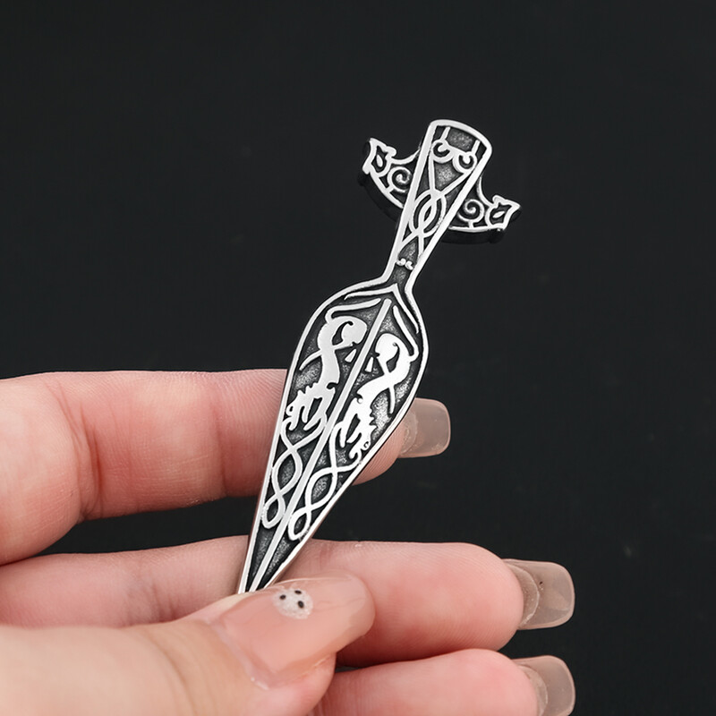 Nordic Fashion rozsdamentes acél Viking kard lándzsa medál nyaklánc Odin Spartan Warrior lándzsa nyakláncok skandináv ékszerek
