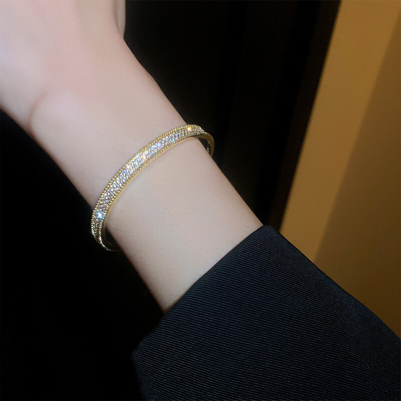 Új Korea, Exquisite, egyszerű, geometrikus nyitású karkötő, divatos temperamentum Joker karkötő, elegáns női bankett ékszer