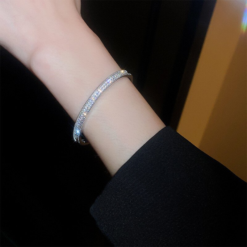 Új Korea, Exquisite, egyszerű, geometrikus nyitású karkötő, divatos temperamentum Joker karkötő, elegáns női bankett ékszer