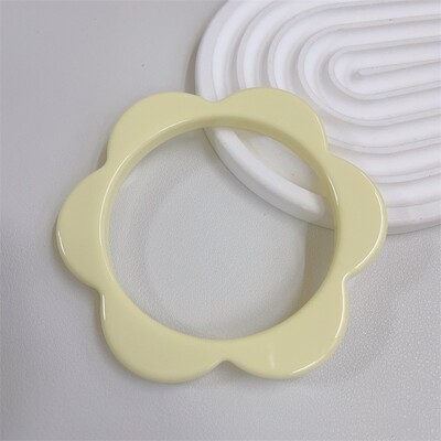 Γλυκά πολύχρωμα λουλούδια με μανσέτα βραχιόλια από ρητίνη για γυναίκες Charm Candy Color Geometryr Ακρυλικά βραχιόλια Καλοκαιρινό πάρτι κοσμήματα καρπού