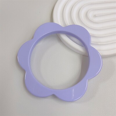 Γλυκά πολύχρωμα λουλούδια με μανσέτα βραχιόλια από ρητίνη για γυναίκες Charm Candy Color Geometryr Ακρυλικά βραχιόλια Καλοκαιρινό πάρτι κοσμήματα καρπού