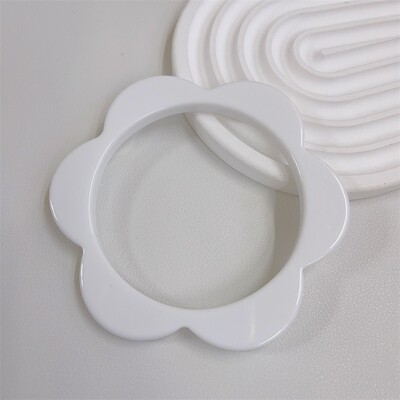 Γλυκά πολύχρωμα λουλούδια με μανσέτα βραχιόλια από ρητίνη για γυναίκες Charm Candy Color Geometryr Ακρυλικά βραχιόλια Καλοκαιρινό πάρτι κοσμήματα καρπού