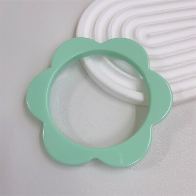 Γλυκά πολύχρωμα λουλούδια με μανσέτα βραχιόλια από ρητίνη για γυναίκες Charm Candy Color Geometryr Ακρυλικά βραχιόλια Καλοκαιρινό πάρτι κοσμήματα καρπού