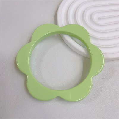 Γλυκά πολύχρωμα λουλούδια με μανσέτα βραχιόλια από ρητίνη για γυναίκες Charm Candy Color Geometryr Ακρυλικά βραχιόλια Καλοκαιρινό πάρτι κοσμήματα καρπού