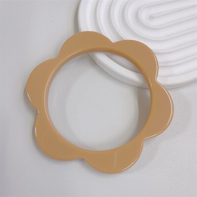 Γλυκά πολύχρωμα λουλούδια με μανσέτα βραχιόλια από ρητίνη για γυναίκες Charm Candy Color Geometryr Ακρυλικά βραχιόλια Καλοκαιρινό πάρτι κοσμήματα καρπού