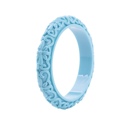 Klasszikus műgyanta mandzsetta gravírozott virág karkötők karkötők női új divat akril karkötő női egyszerű varázslat esküvői ékszerek