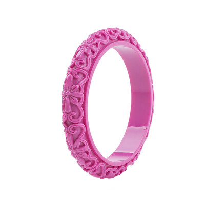 Klasszikus műgyanta mandzsetta gravírozott virág karkötők karkötők női új divat akril karkötő női egyszerű varázslat esküvői ékszerek