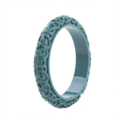 Klasszikus műgyanta mandzsetta gravírozott virág karkötők karkötők női új divat akril karkötő női egyszerű varázslat esküvői ékszerek