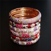 Módne etnické cloisonne smaltované darčeky pre ženy dievčatá remeselné pivonky doplnky šperky náramok náramky