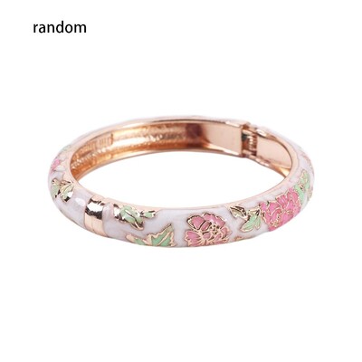 Módne etnické cloisonne smaltované darčeky pre ženy dievčatá remeselné pivonky doplnky šperky náramok náramky