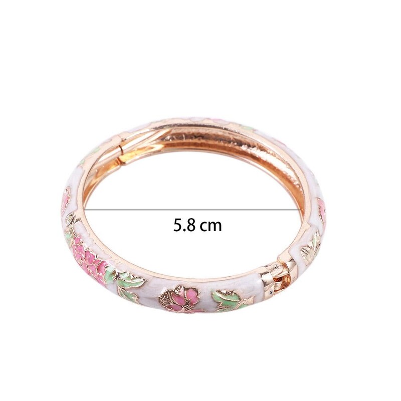 Módne etnické cloisonne smaltované darčeky pre ženy dievčatá remeselné pivonky doplnky šperky náramok náramky