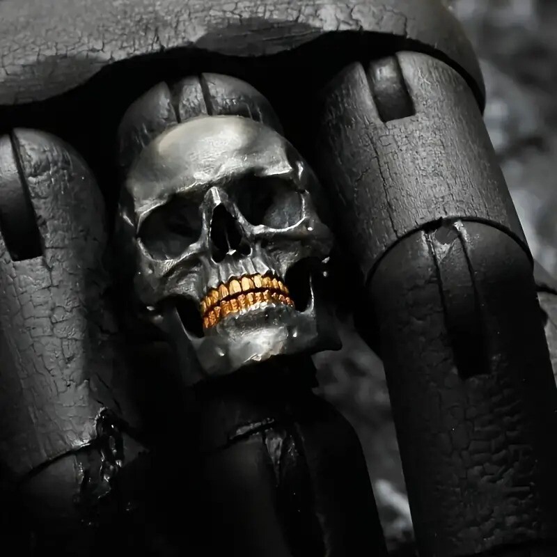 Vintage punk rozsdamentes acél koponya gyűrűk férfiaknak gótikus punk horror koponya gyűrűk hip hop férfi motoros rock motoros ékszerek ajándékok