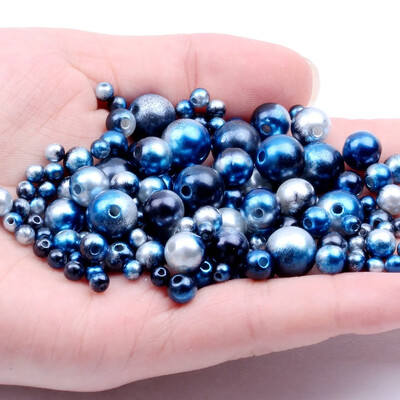 3-12 mm-es perforált sellő színátmenet színes gyöngy kör alakú gyöngy nyaklánc utánzat karkötő barkács kiegészítők