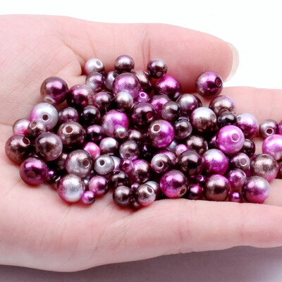 3-12 mm-es perforált sellő színátmenet színes gyöngy kör alakú gyöngy nyaklánc utánzat karkötő barkács kiegészítők