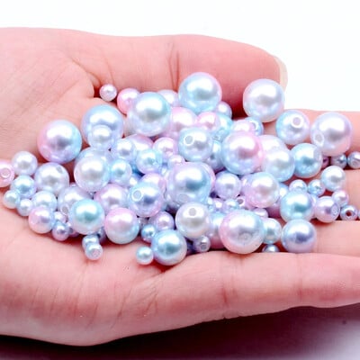 3-12 mm-es perforált sellő színátmenet színes gyöngy kör alakú gyöngy nyaklánc utánzat karkötő barkács kiegészítők