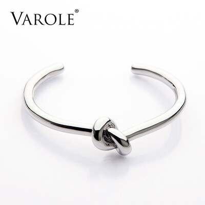 VAROLE Elegantne bakrene narukvice i narukvice s čvorovima Poklon otvorene narukvice zlatne boje Pulseiras Feminina narukvice s manžetama za žene