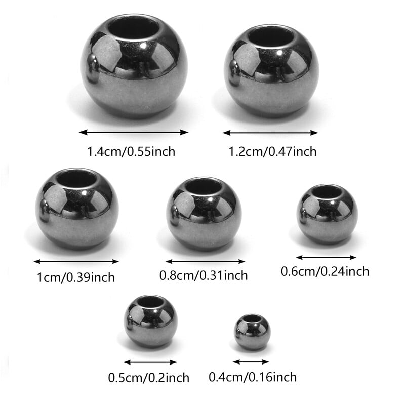 20-100 ks/sada 4-14 mm vysoko kvalitné okrúhle korálky CCB s veľkým otvorom, voľné korálky pre domácich majstrov, remeslá, ozdoby, výrobu oblečenia, doplnky