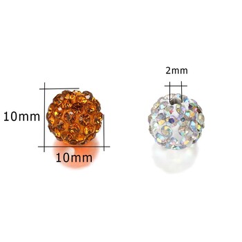 Δωρεάν αποστολή! 10mm 12mm Rhinestone Spacer Beads Στρογγυλές καλής ποιότητας Χάντρες DIY για αξεσουάρ κεντήματος και κατασκευή κοσμημάτων