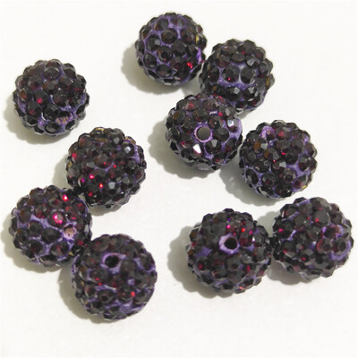 Besplatna dostava! 10 mm 12 mm okrugle perle s odstojnikom od štrasa, kvalitetne DIY perle za pribor za ručni rad i izradu nakita