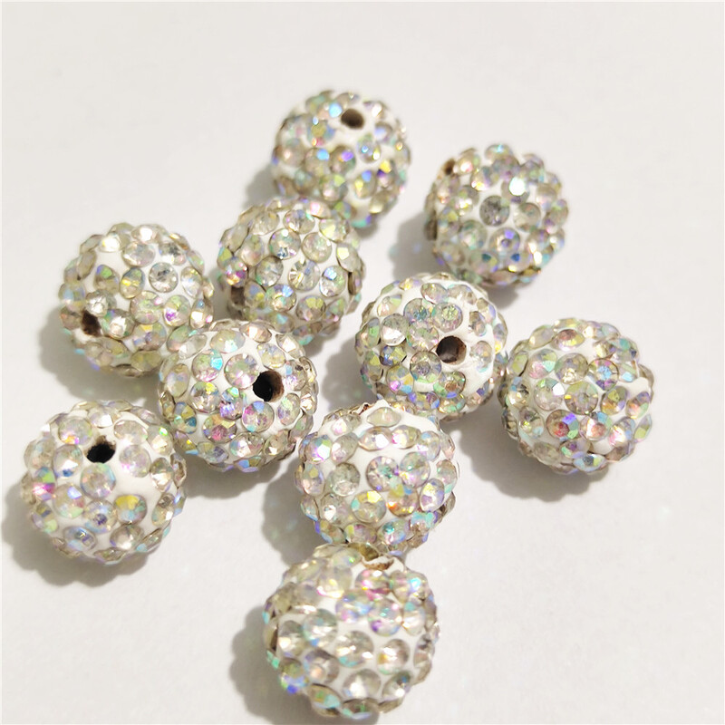 Besplatna dostava! 10 mm 12 mm okrugle perle s odstojnikom od štrasa, kvalitetne DIY perle za pribor za ručni rad i izradu nakita