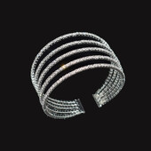 Išskirtinės moteriškos kristalinės atviros apyrankės ir apyrankės paauksuota sidabru dengta apyrankė daugiasluoksnė cirkonio apyrankė Bling vestuviniai papuošalai