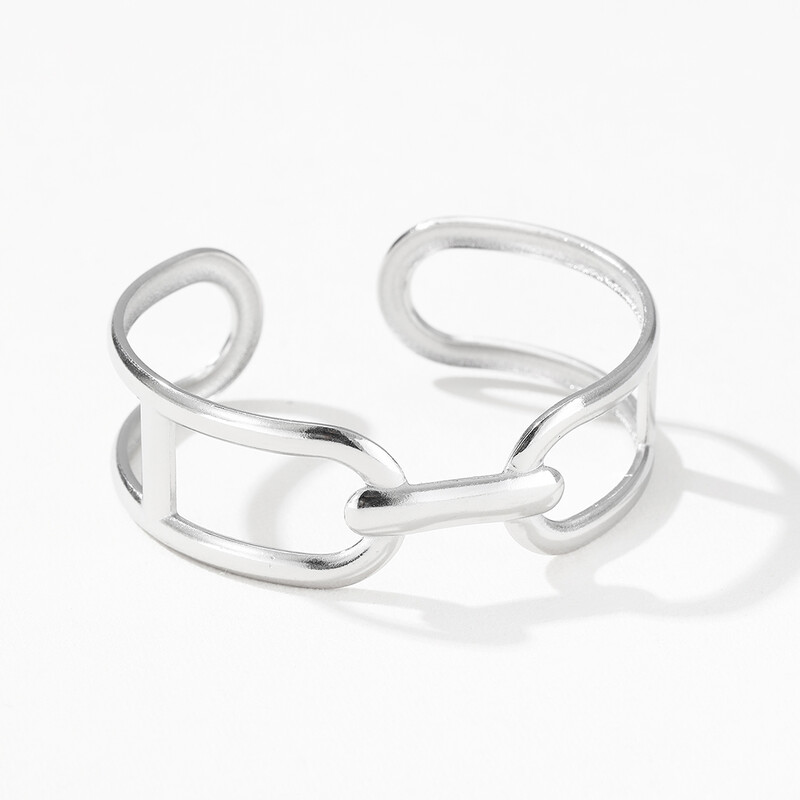 Brățară din oțel inoxidabil Flori sculptate cu goluri simple Brățară rafinată geometrică neregulată pentru femei Bijuterii Cadouri fine de petrecere