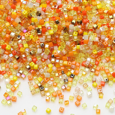 100 bucăți 3 mm mărgele de sticlă pătrată cu fațete de cristal verde pentru fabricarea de bijuterii, bricolaj, colier, brățară, accesorii de îmbrăcăminte