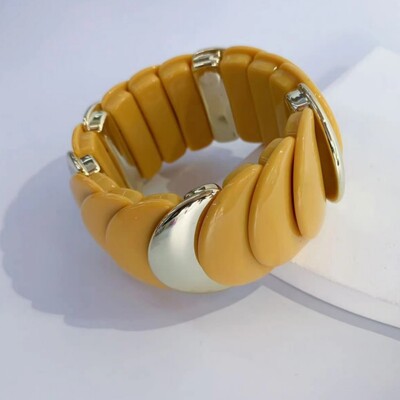 Ručno izrađena akrilna široka narukvica, modne vruće rasprodane narukvice za žene, raznobojne ploče, rastezljiva narukvica s privjescima, novi nakit