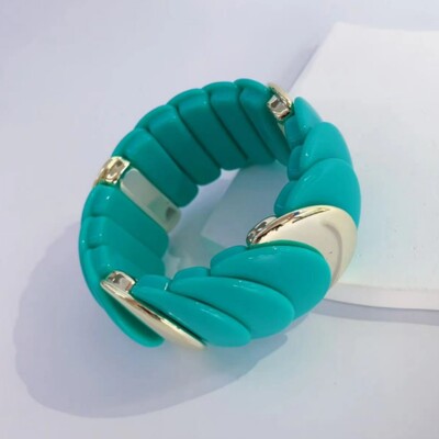 Ručno izrađena akrilna široka narukvica, modne vruće rasprodane narukvice za žene, raznobojne ploče, rastezljiva narukvica s privjescima, novi nakit