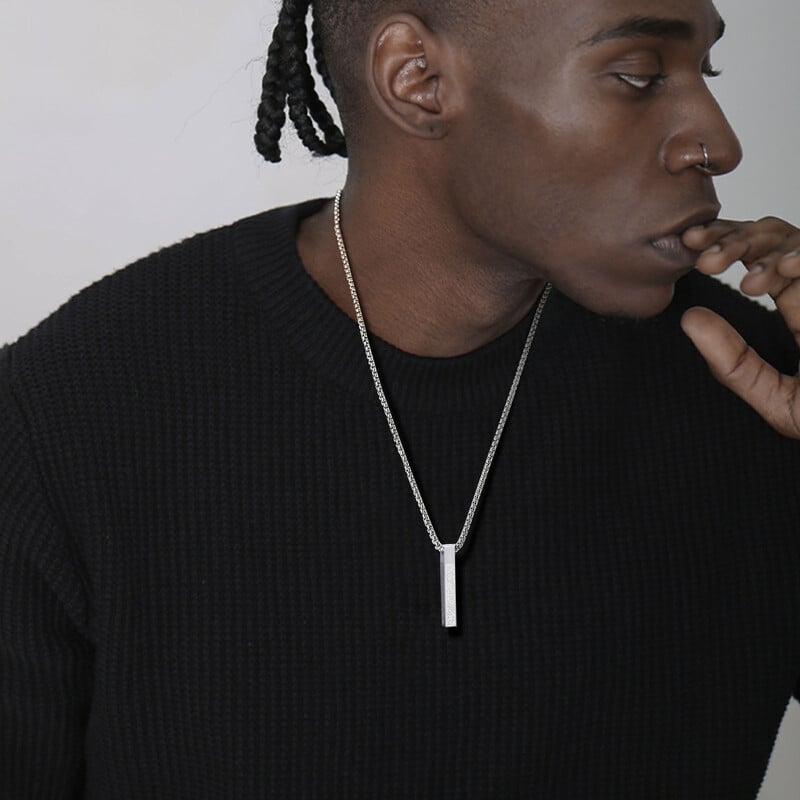 Mprainbow Allah arapske 3D bar ogrlice za muškarce, muslimanski privjesak Ayatul Kursi ogrlica, islamski bajram ramadan islamski nakit darovi