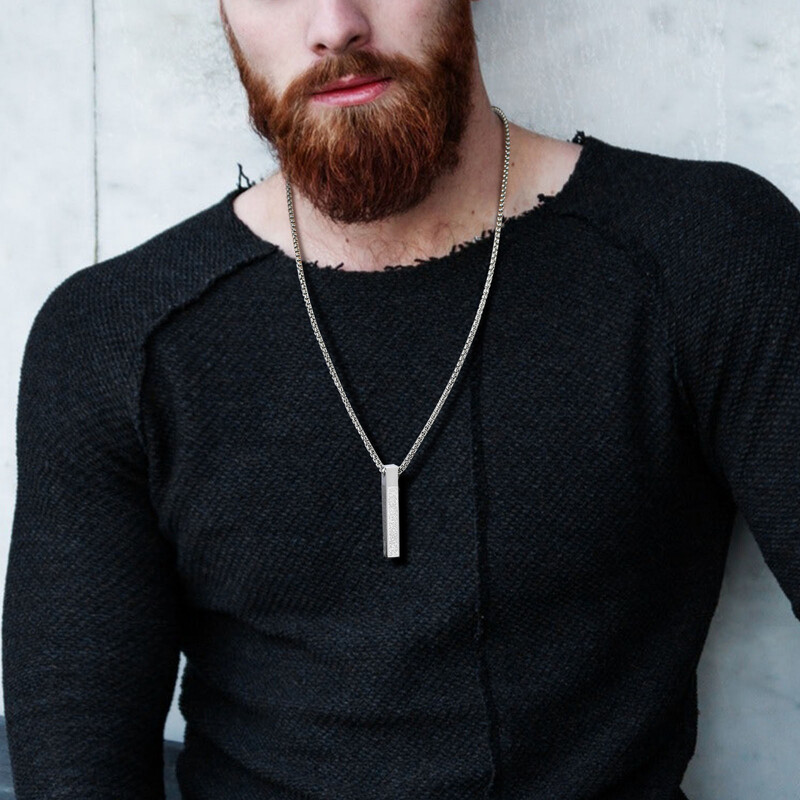 Mprainbow Allah arapske 3D bar ogrlice za muškarce, muslimanski privjesak Ayatul Kursi ogrlica, islamski bajram ramadan islamski nakit darovi